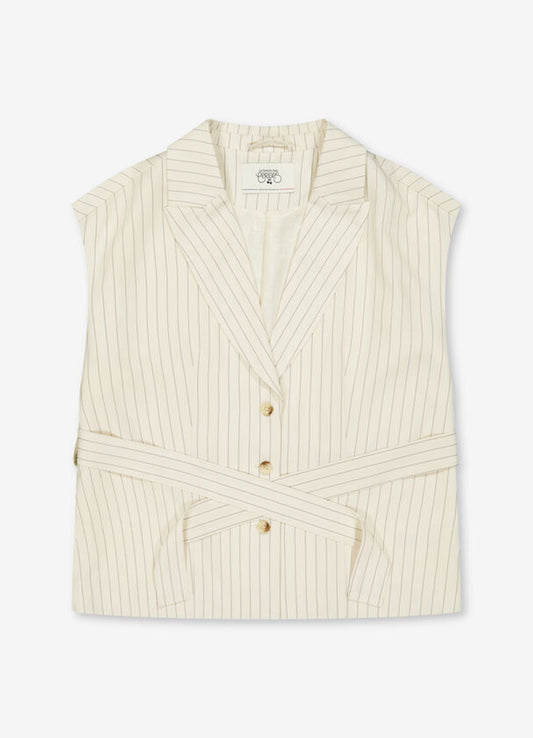 Sleeveless Jacket : Chalk