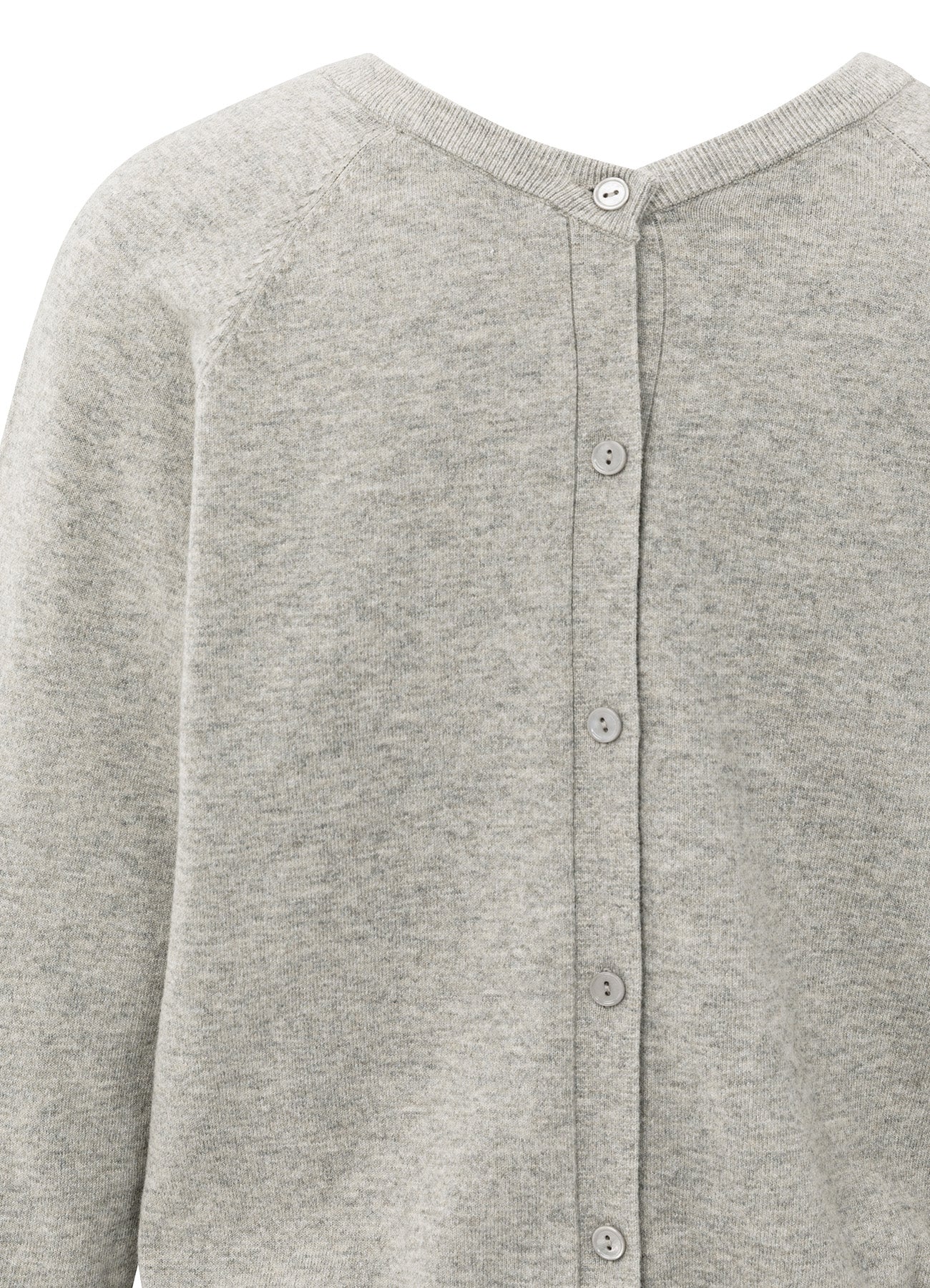 Double V-Neck Sweater With But : Brownish Grey 99018