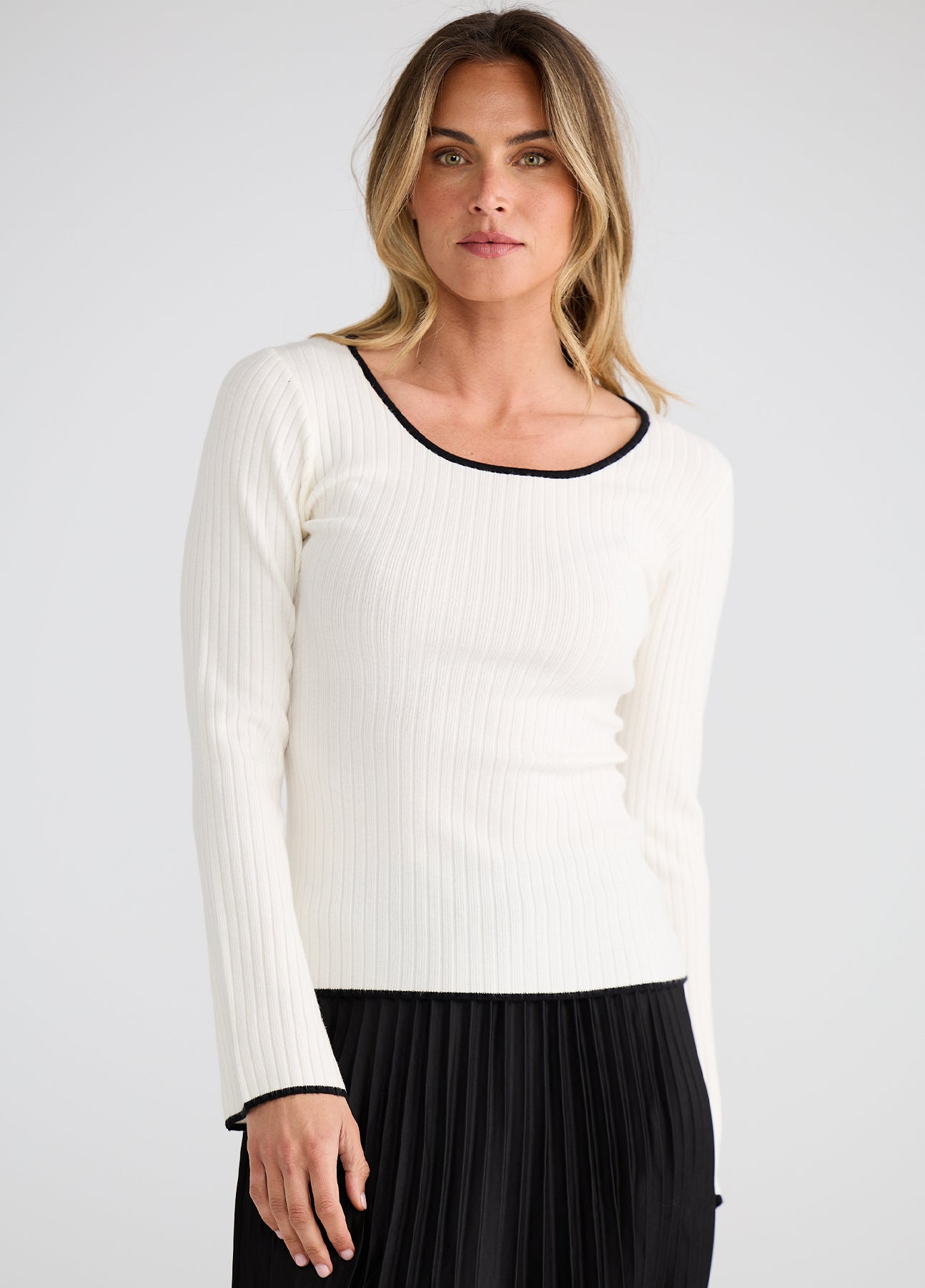 Maddie Knit Top : Off White