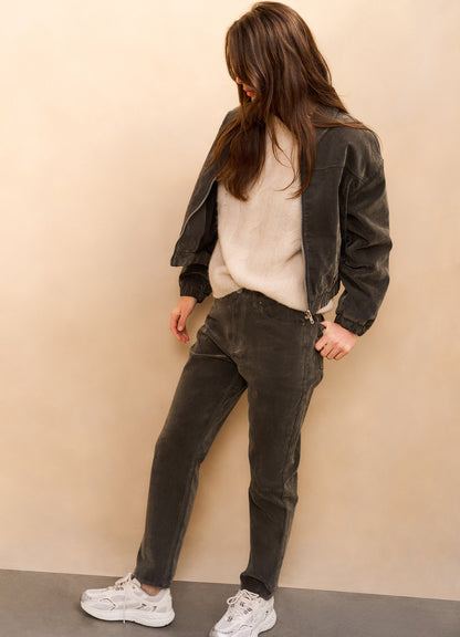 Cable Sweater Round Neck Ls : Wool White 24001