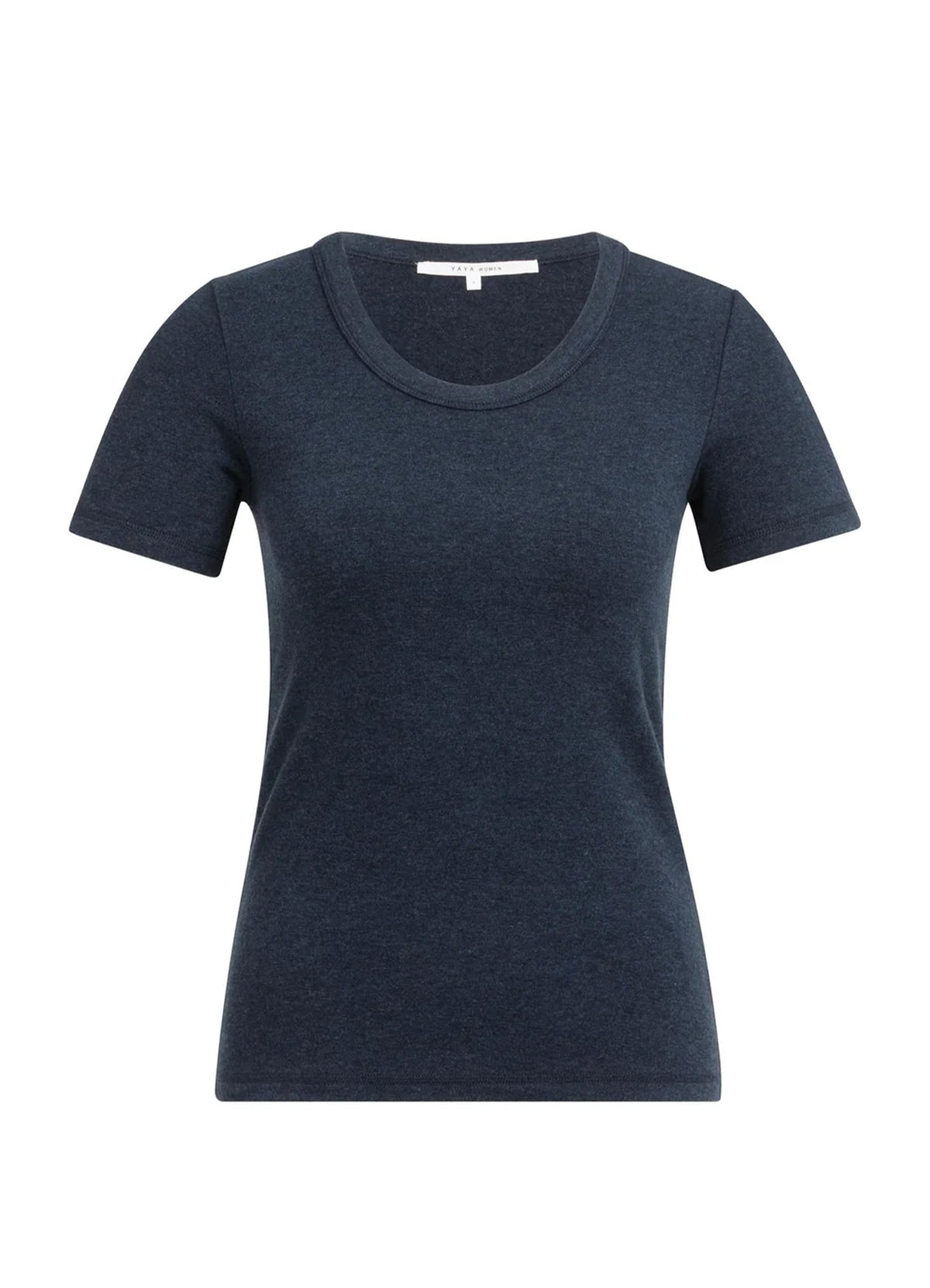 Round Neck Short Sleeve T-Shir : Navy Blazer Melange 939232
