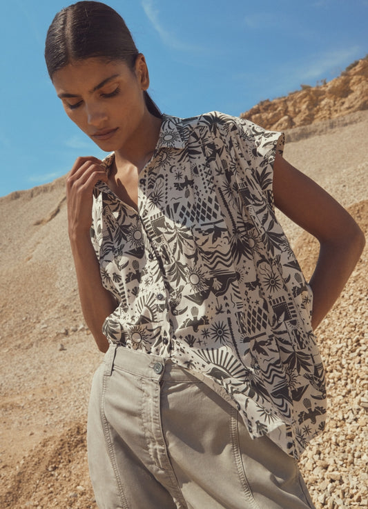 Blouse : Dark Green-44