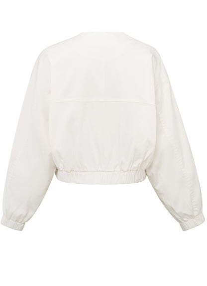 Woven Cropped Summer Bomber Jacket : Off White 99983