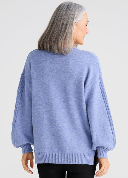 Jordi Knit Jumper : Steel Marle