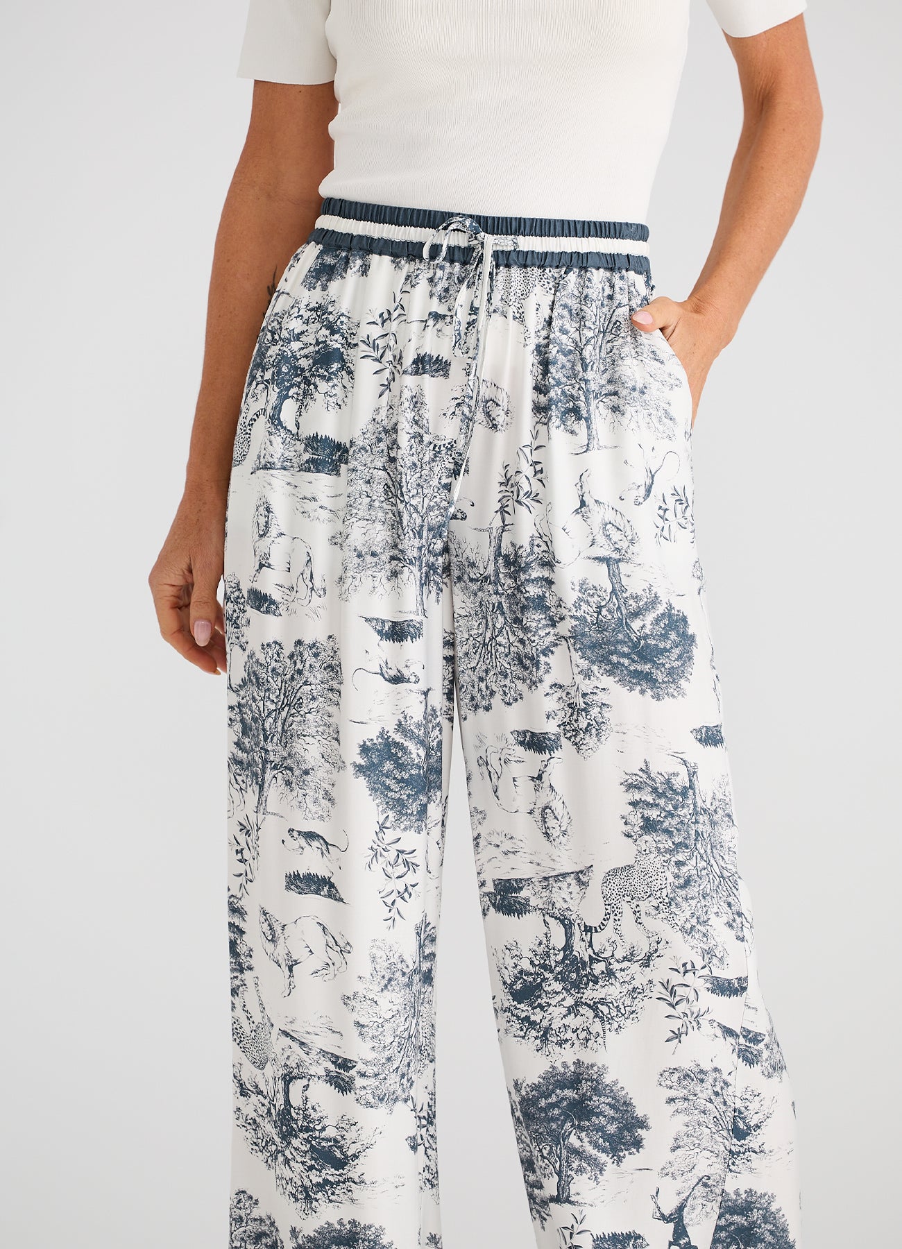 Glenda Pant : Slate Toile