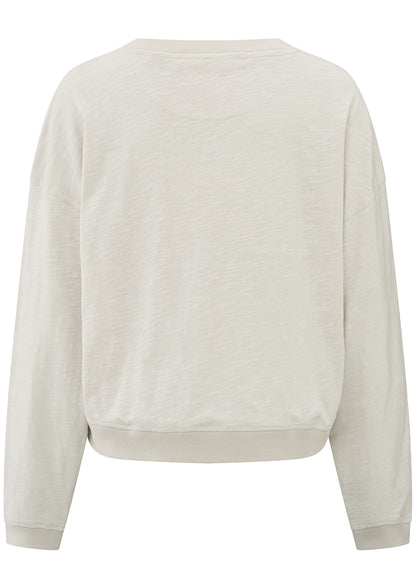 Sweatshirt With Slub Effect : Soft Grey 99979