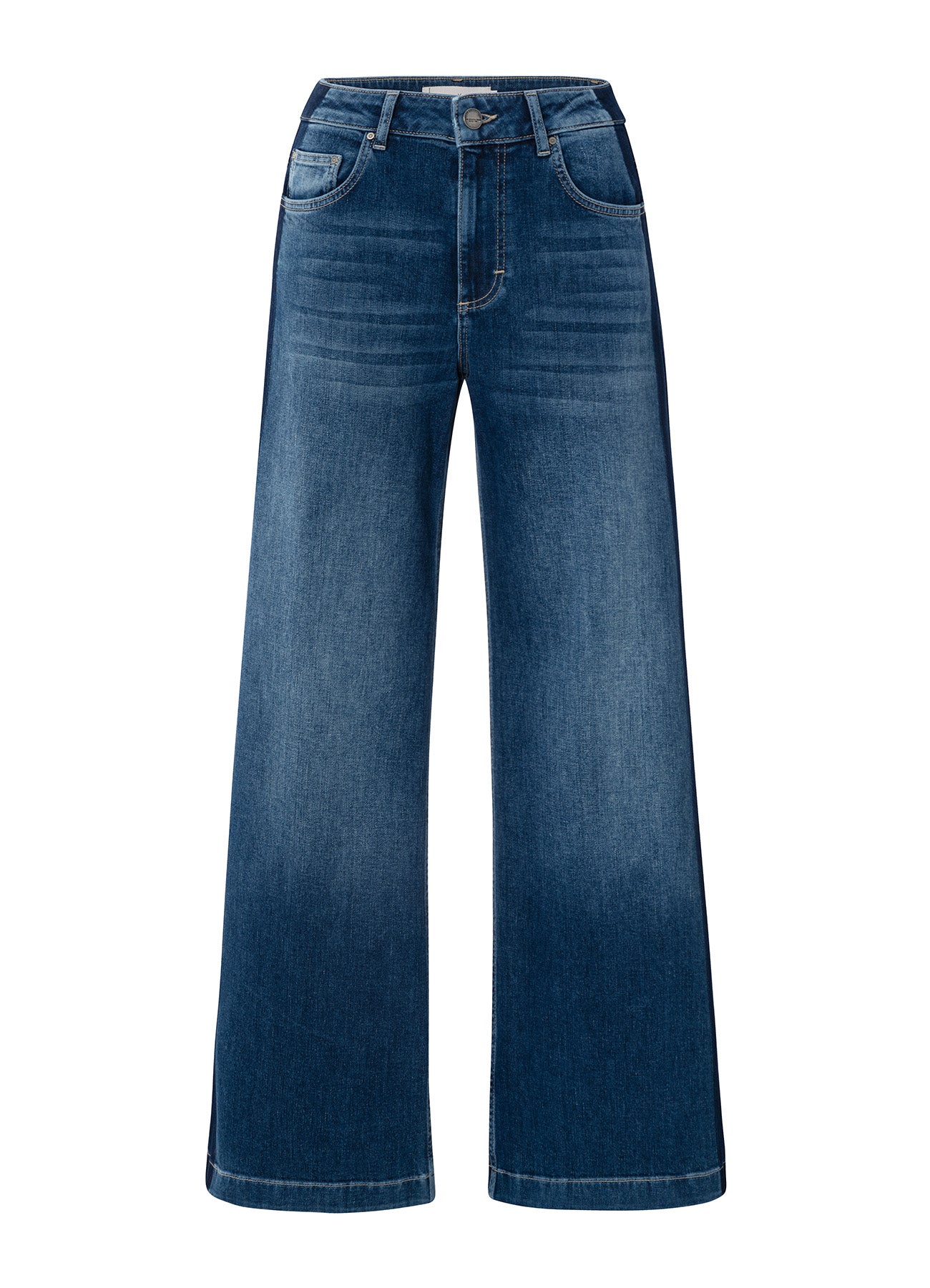 Hw Lose Fit Wide Denim W. Tape : Dark Blue Denim 99106