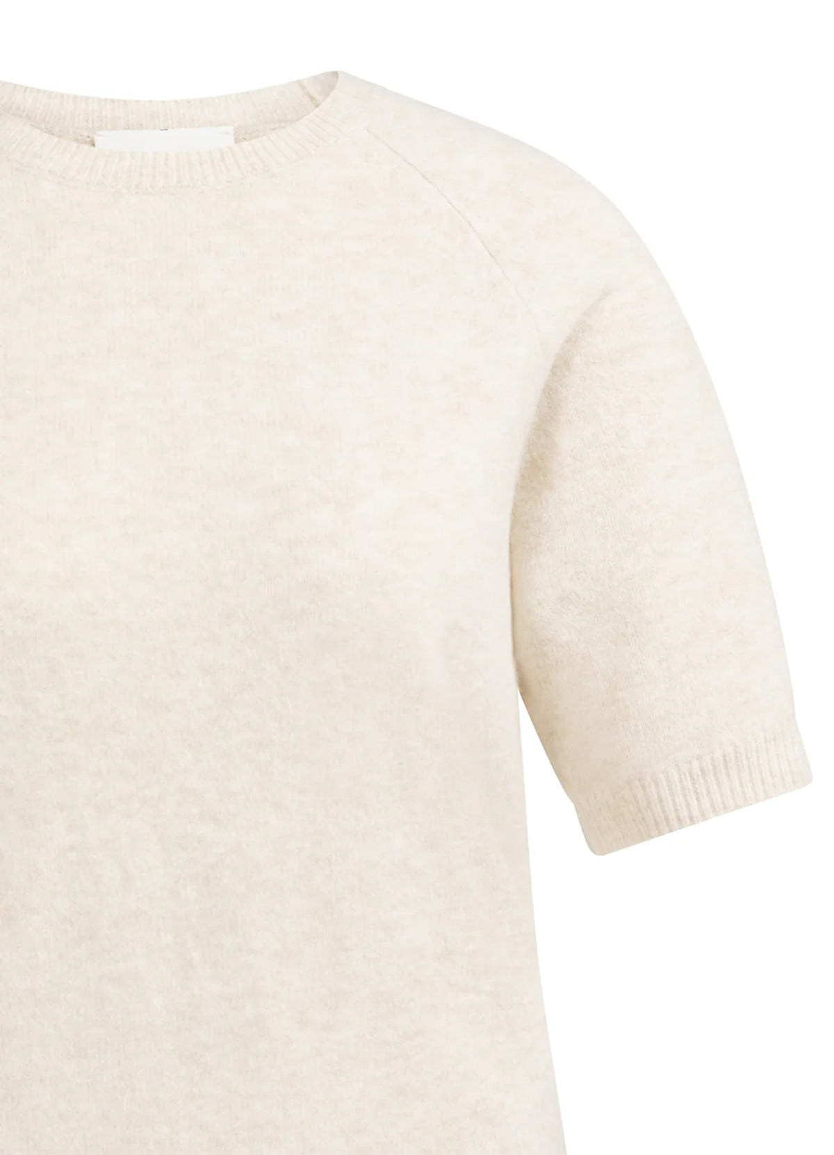Raglan Short Sleeve Sweater : Kit Beige Melange 990442