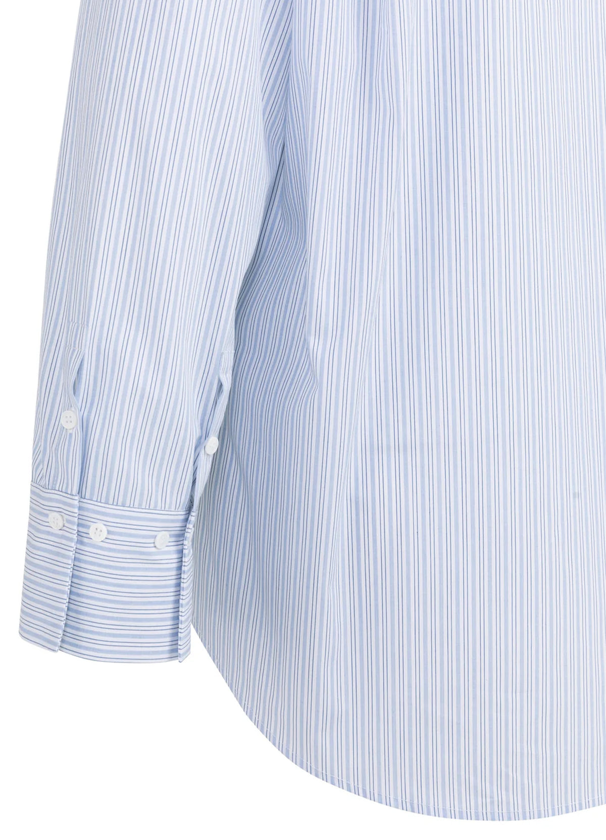 Striped Boyfriend Shirt With A : Ice Blue Dessin 990481