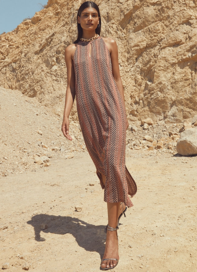 Dress : Camel-54
