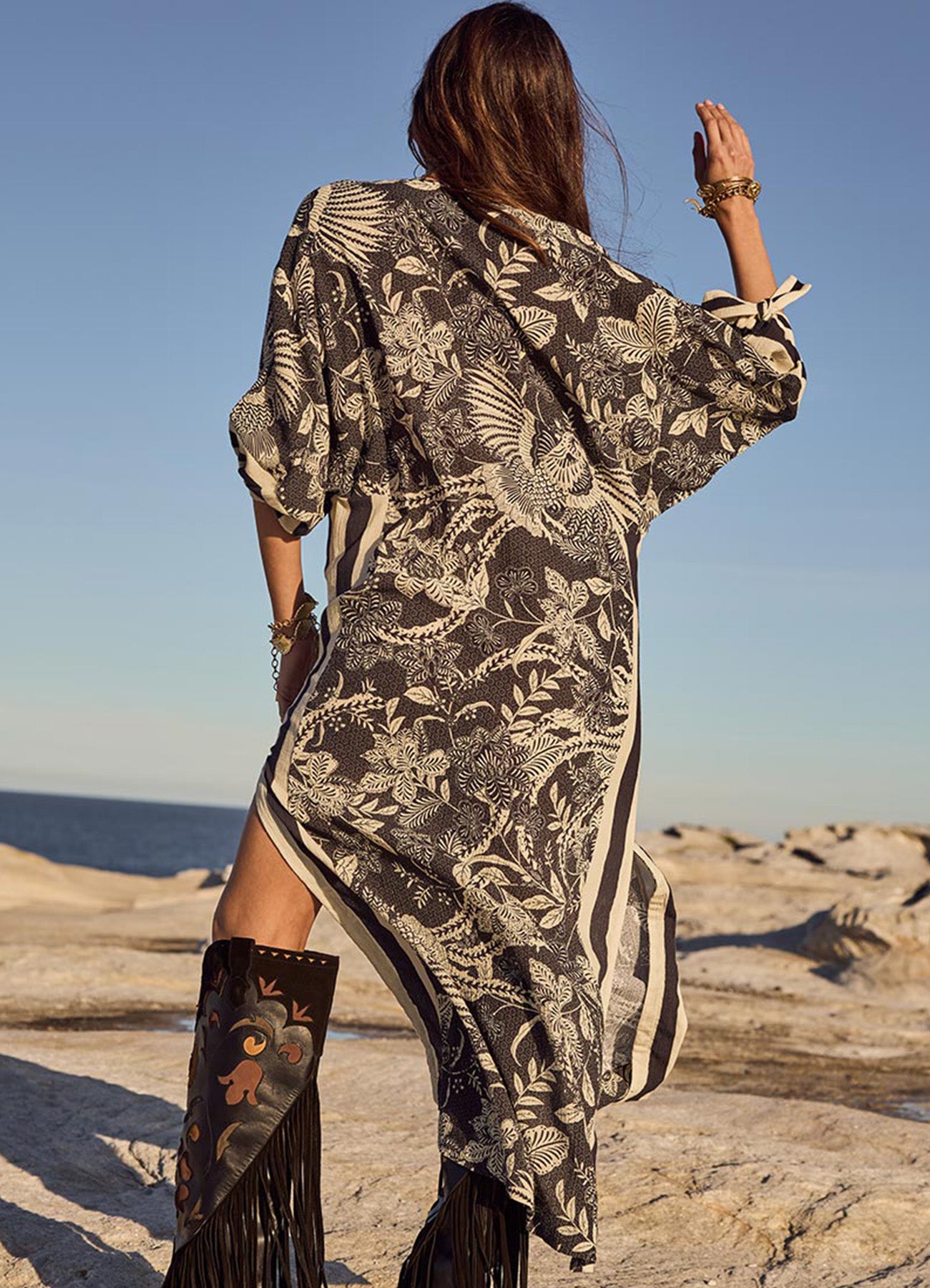 Volcano Goddess Kaftan : Liquorice