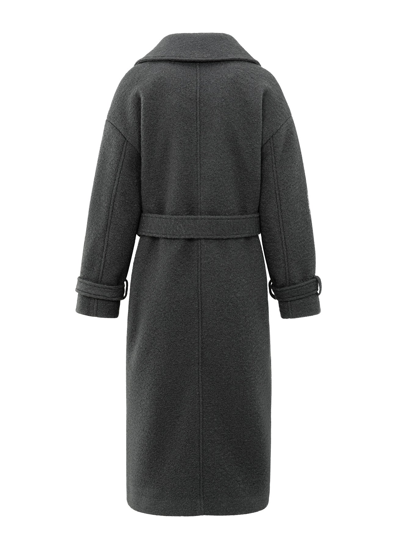 Woven Boucle Long Length Overs : Anthracite Melange 99020