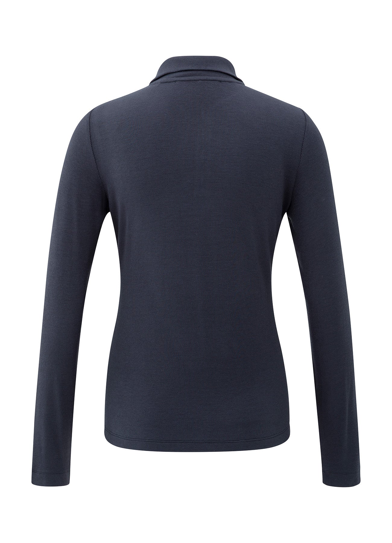 Long Sleeve Top With Zipper Collar : Collegiate Blue