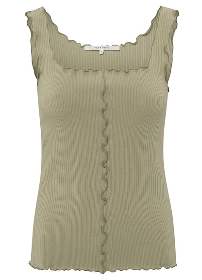 Singlet With Frilled Seams : Soft Green 99980