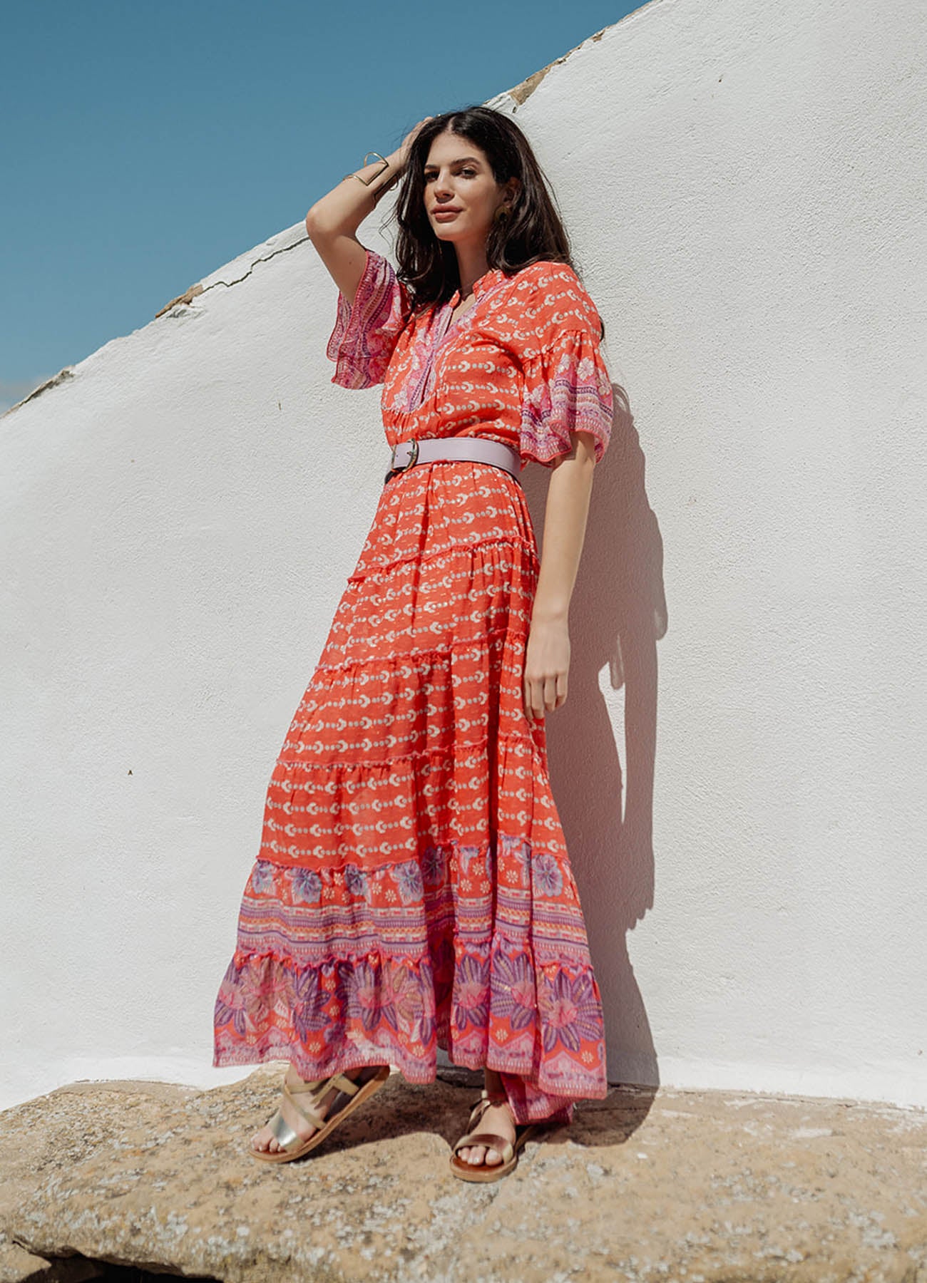 Long Dress Curacao Red : Red