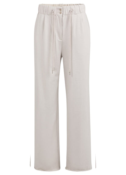 Jersey Wide Leg Trousers With : Temple Gray 30005