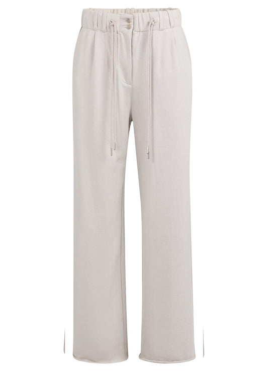 Jersey Wide Leg Trousers With : Temple Gray 30005