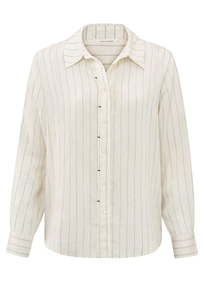 Striped Shirt With Tack Detail : Summer Sand Dessin 209081