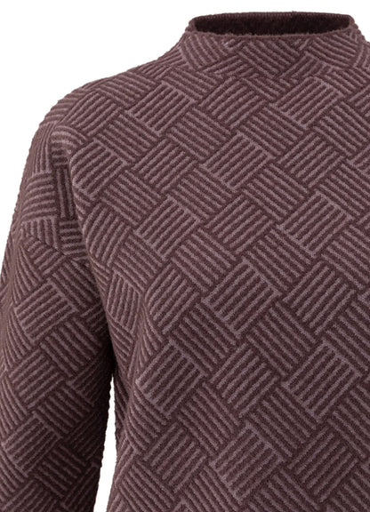 Jaquard Sweater Ls : Fudge Purple Dessin 53802