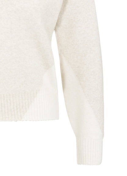 V-Neck Colorblock Sweater Ls : Heather Grey Dessin 990401