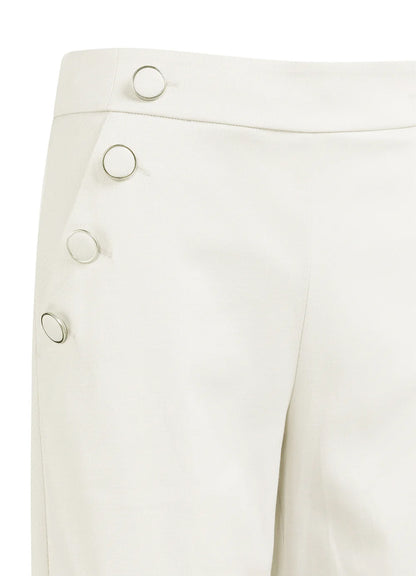 High Waist Wide Leg Trousers W : Off White 99049