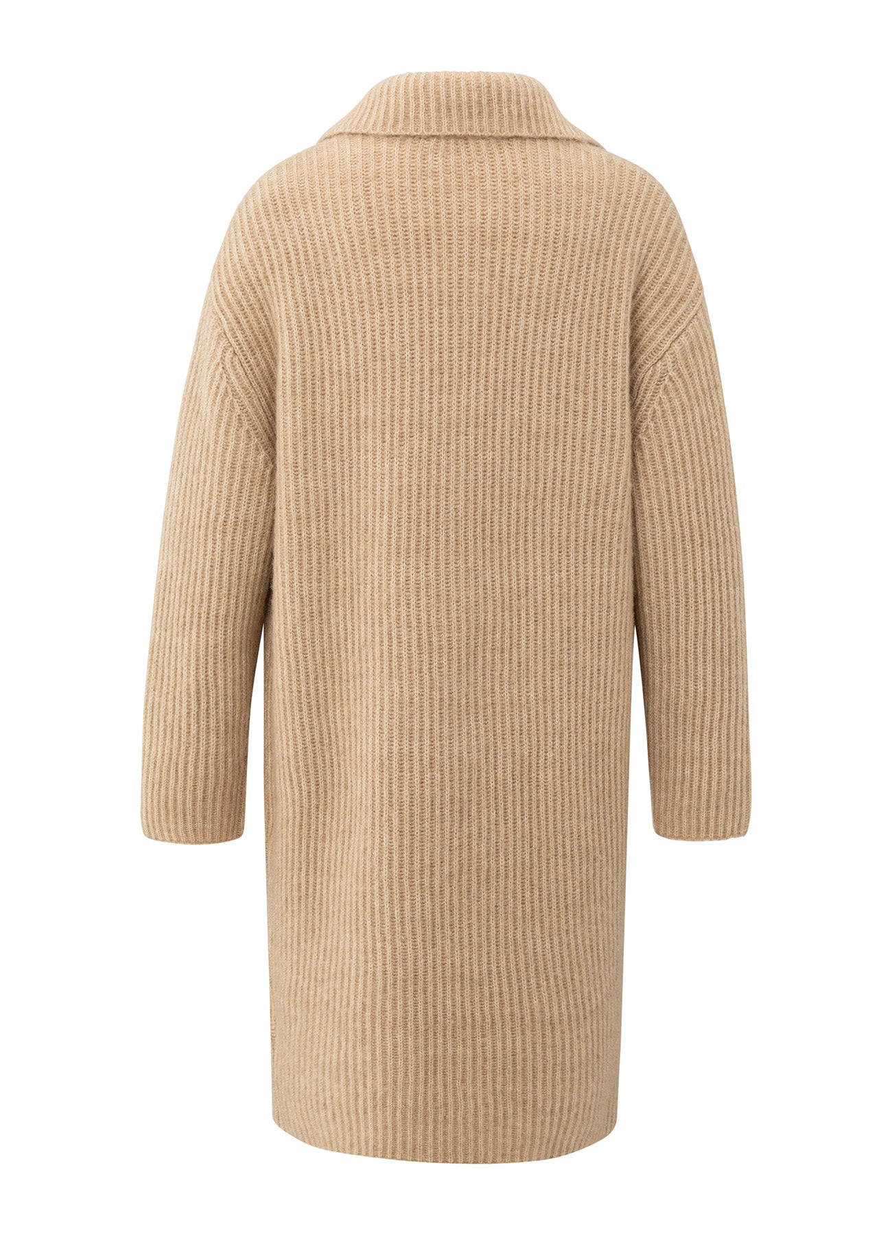 Long Cardigan In Heavy Stitch : Light Camel 615092