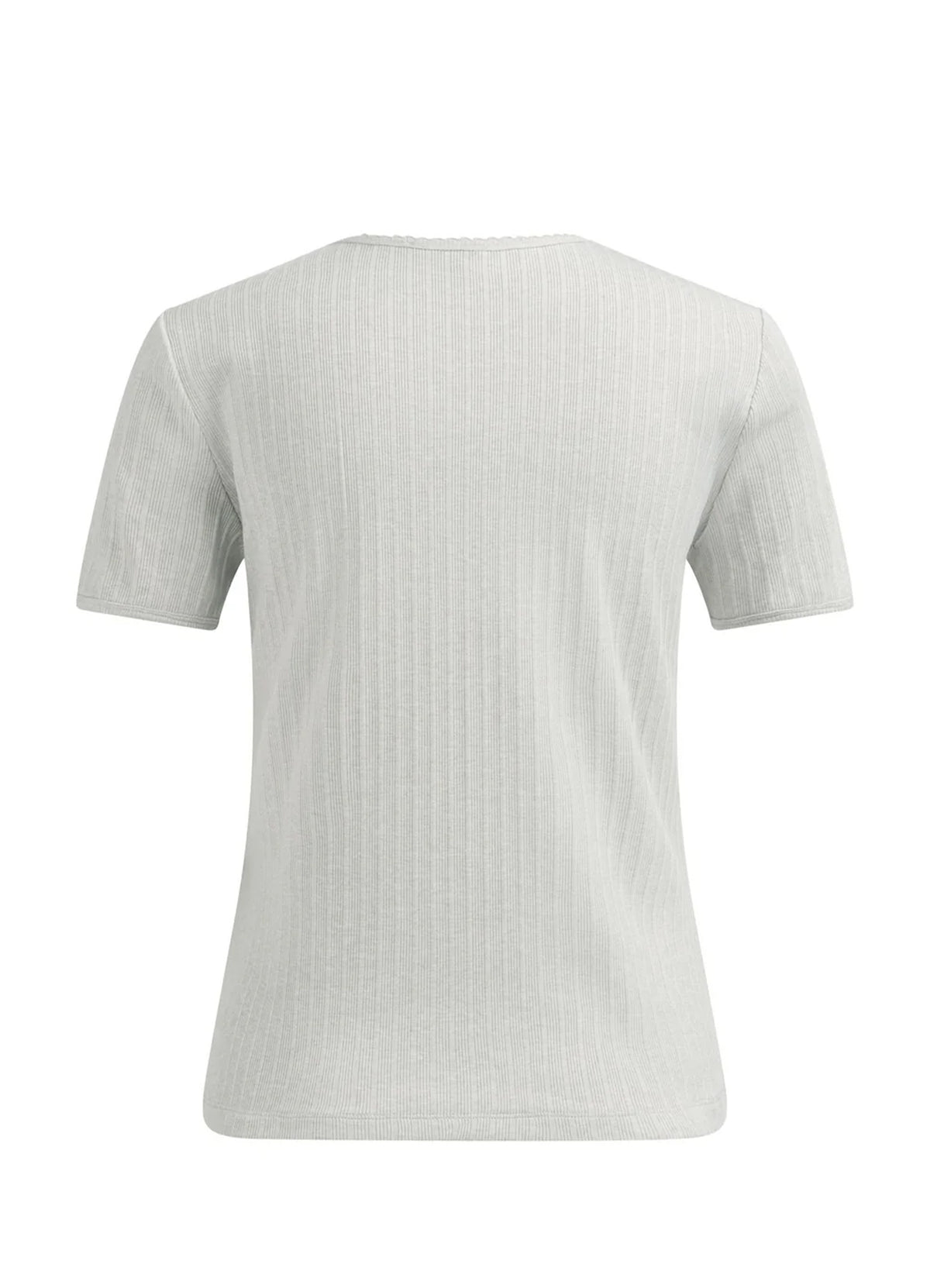 Short Sleeve T-Shirt In Ribbed : Mist Green Melange 990432