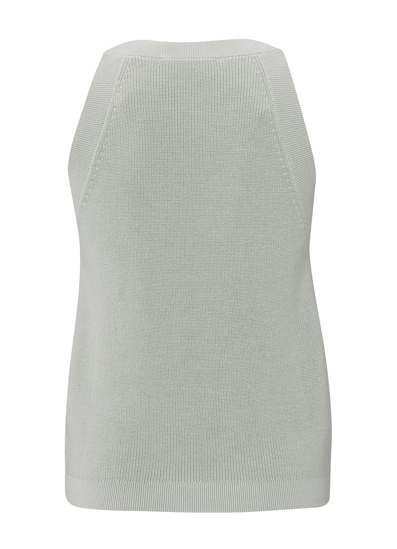 Knitted Tanktop High Neckline : Grey Melange 99981