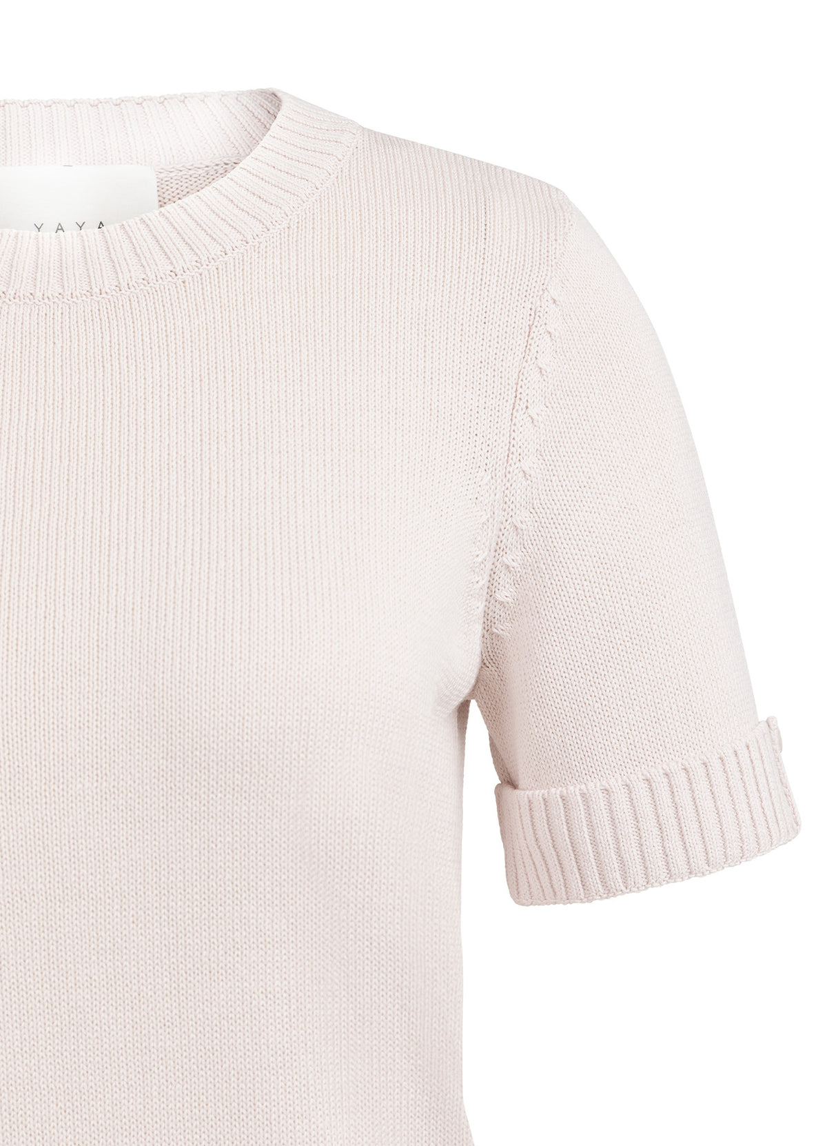Knitted Sweater Roll Up Short : Gray Lilac 33804
