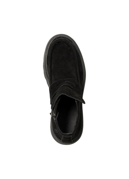Short Suede Boot : Black