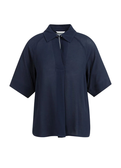 Short Sleeve Raglan Top With P : Navy Blazer Blue 93923