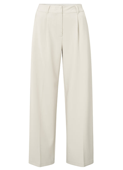 Woven Wide Leg Trousers With Contrast Tape At Sides : Soft Grey 99979