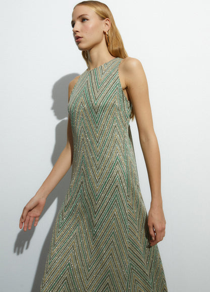 Dress : Green-70