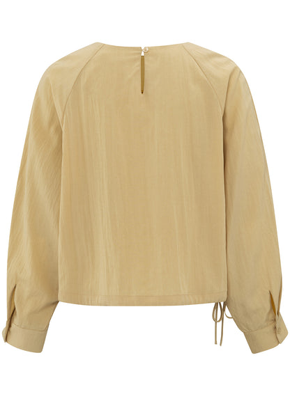 Raglan Top With Drawcord : Moonstone Yellow 41026