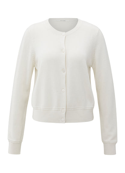 Cardigan With Long Sleeves : Early Frost White 990332