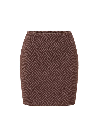 Jaquard Knitted Skirt : Fudge Purple Dessin 940512