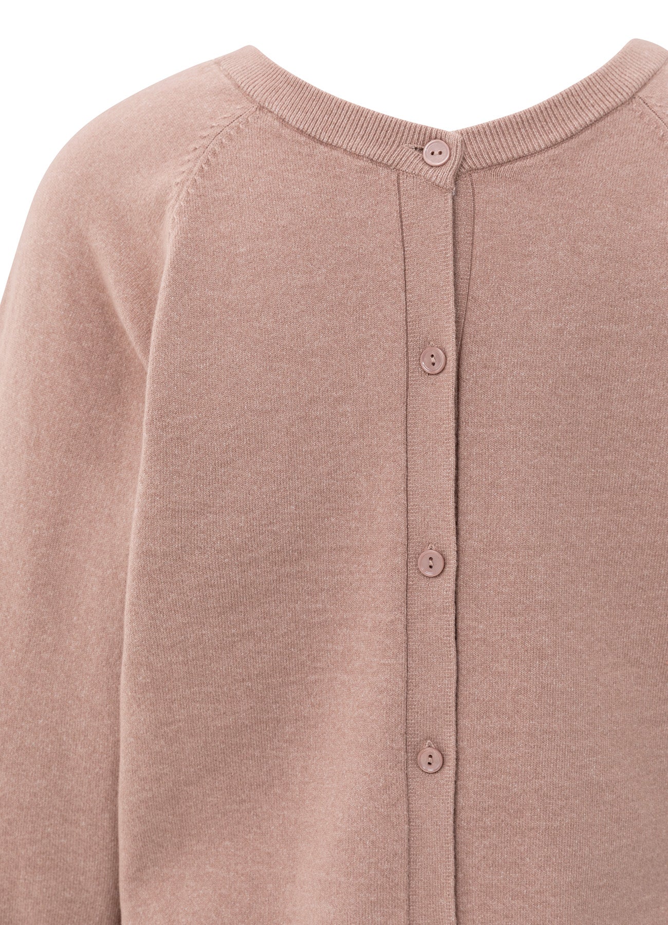 Double V-Neck Sweater With But : Blush Pink 99016