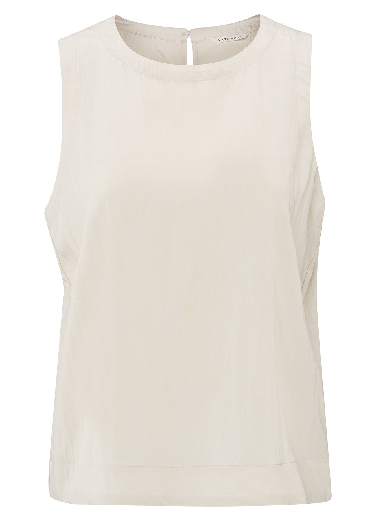 Woven Sleeveless Top : Rainy Day Beige 35304