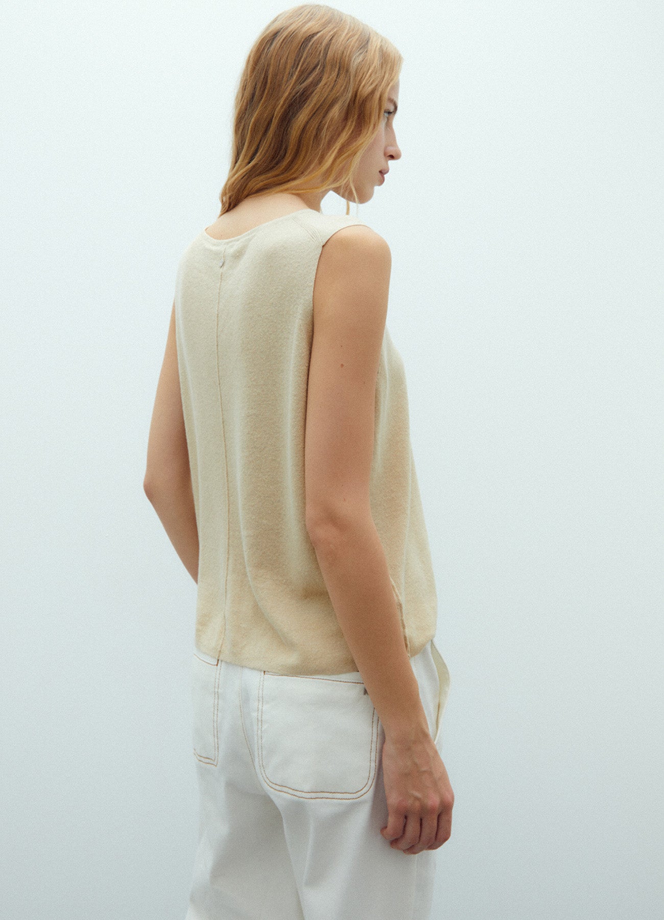 Vest - Tricot : Beige-15