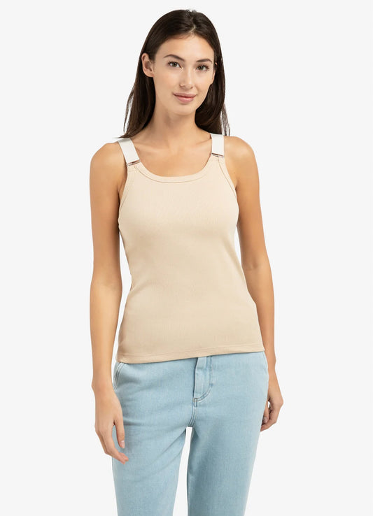 Singlet With Elatic Straps : Desert Beige 99052
