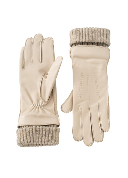 Leather Gloves : Sand Beige 99006