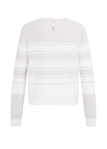 Stripe Sweater Ls : Gray Lilac Dessin 338041
