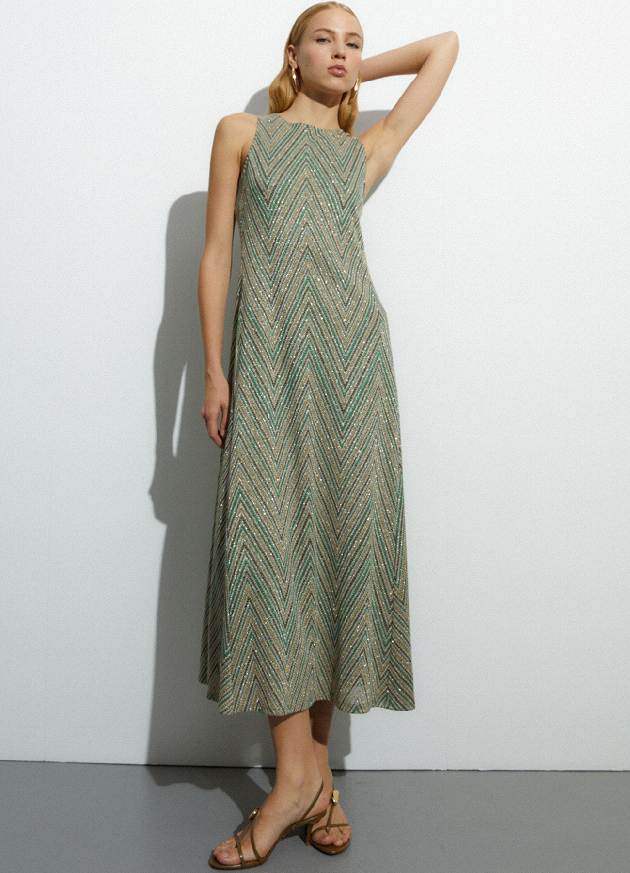 Dress : Green-70