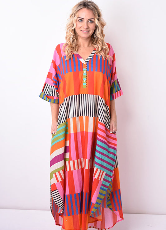Robe Housse Longue Avec Poches : 1355 Multi Fonce