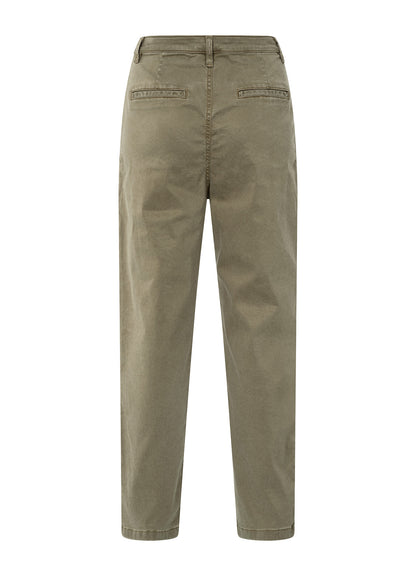 Woven Loose Fit Trousers With : Capers Brownish Green 80820