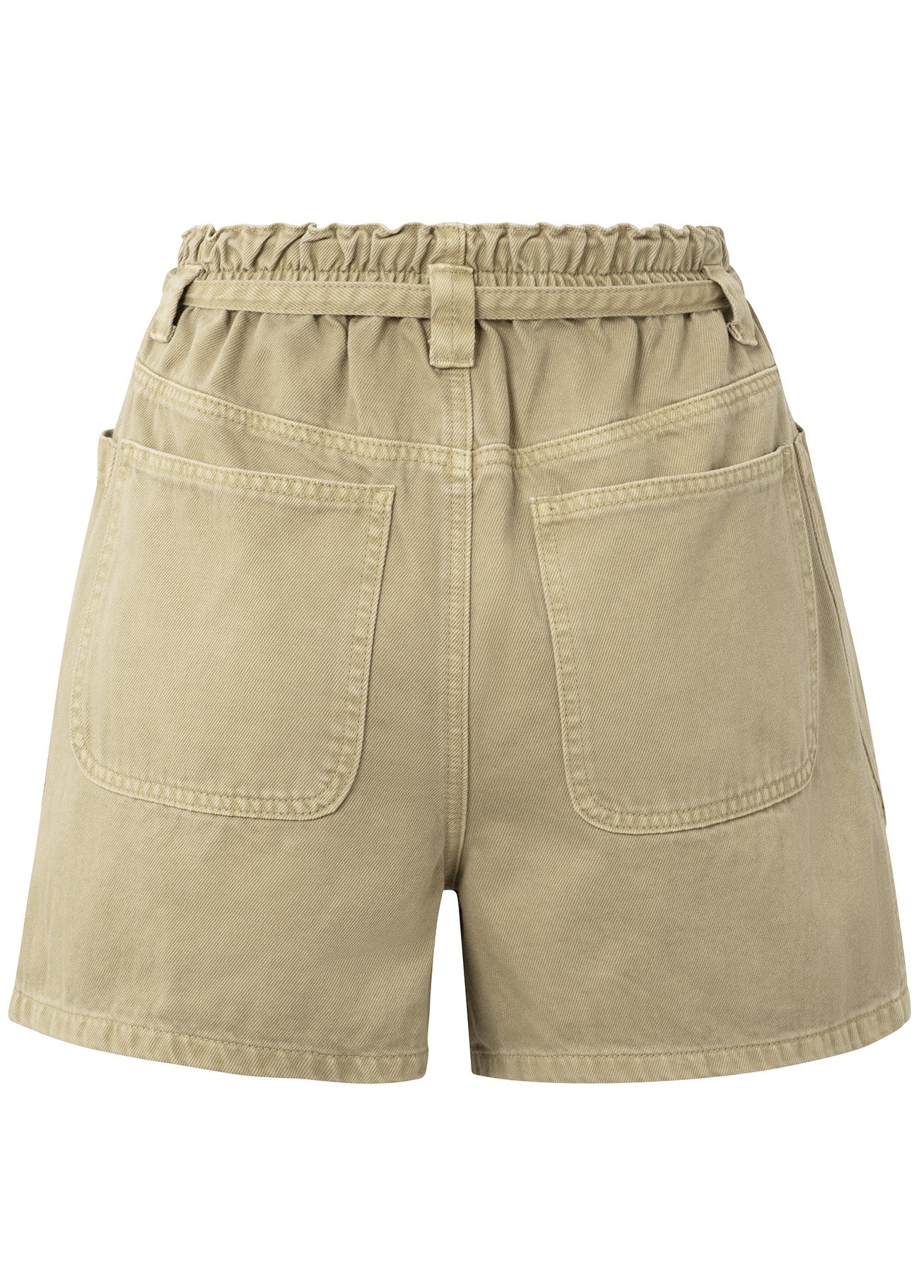 Garment Dye Woven High Waist Cargo Short : Summer Sand 20908