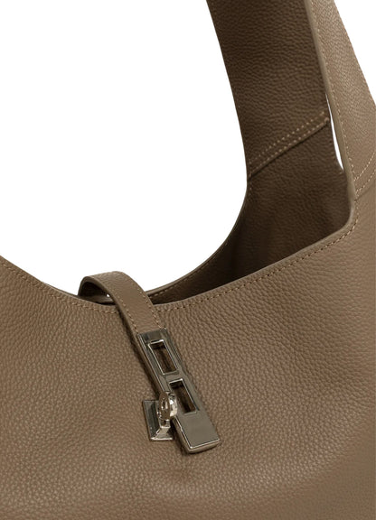 Leather Shopper : Deep Taupe Brown 81312