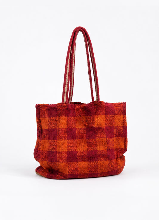 Sac Cabas Toile Echiquier : 0450 Rose Fonce