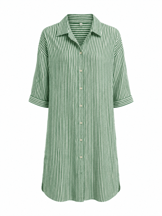 Robe Chemsier Mi Longue : 0850 Vert Fonce