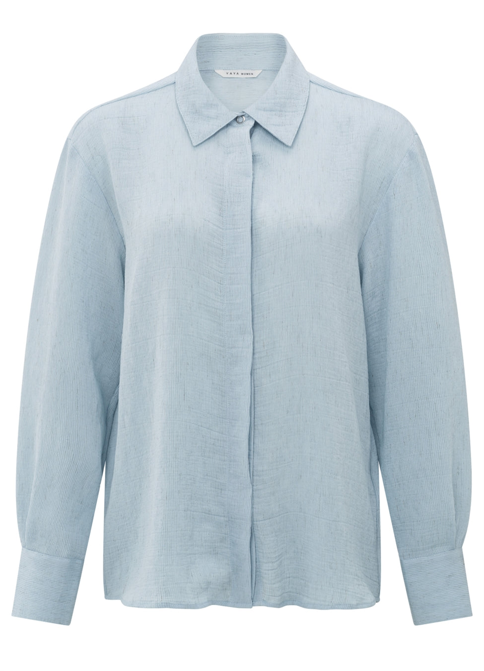 Oversized Shirt W. Press Butto : Baby Blue 99992